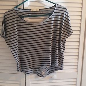 Navy and gray stripe top size need junior's